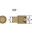 02027TP - Tecnoseal Brass Plug For Caterpillar 3/8" UNC Pencil Anodes