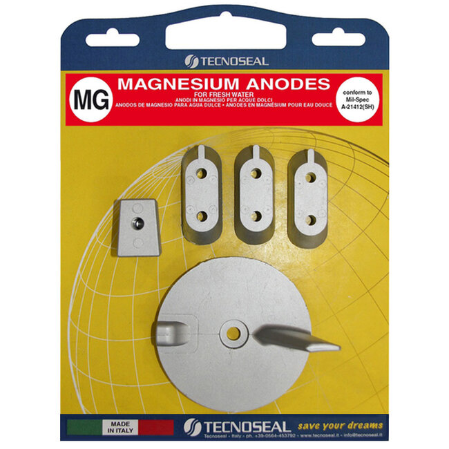 KITYAMAHA40-60MG - Tecnoseal Magnesium Yanmar 4T 40-60hp Engine Anode Kit