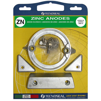 Tecnoseal KITVOLVODP290-C - Tecnoseal Zinc Volvo 290-C Duo-Prop Anode Kit