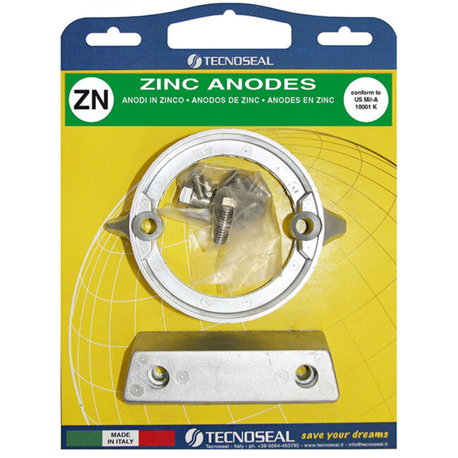 KITVOLVODP290 - Tecnoseal Zinc Volvo 290 Duo-Prop Anode Kit