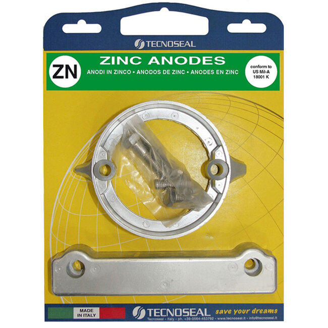 KITVOLVODP280 - Tecnoseal Zinc Volvo 280 Duo-Prop Anode Kit