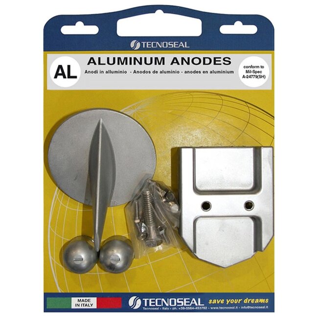 KITALPHAONEGEN1AL -  Tecnoseal Aluminium Mercury Alpha 1 Gen 1 Anode Kit