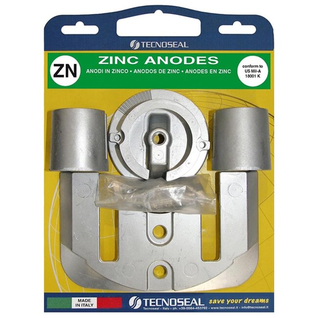 KITBRAVOI - Tecnoseal Zinc Mercury Bravo 1 Anode Kit