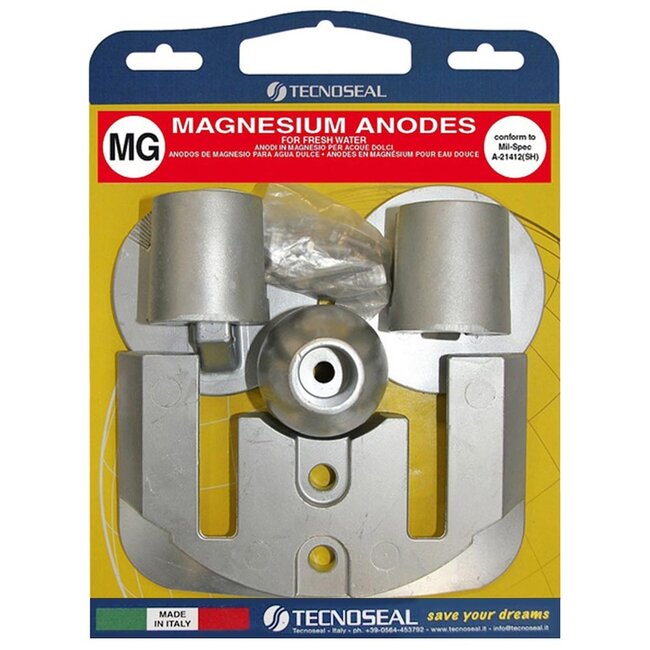 KITBRAVOIII-04MG - Tecnoseal Magnesium Mercury Bravo 3 Anode Kit