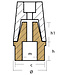 00410 - Tecnoseal Zinc 22-25mm Beneteau/Radice Conical Prop Nut Anode with Brass Plug