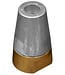 00416 - Tecnoseal Zinc 55mm Beneteau/Radice Conical Prop Nut Anode with Brass Plug