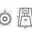 00400 - Tecnoseal Zinc 22-25mm Beneteau/Radice Conical Prop Nut Anode