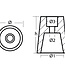 00407 - Tecnoseal Zinc 60mm Beneteau/Radice Conical Prop Nut Anode