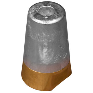 Tecnoseal 00417/4 - Tecnoseal Zinc 60mm Beneteau/Radice Conical Prop Nut Anode with Brass Plug