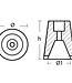 00400SOLE/3 - Tecnoseal Zinc Conic Propeller Shaft Anode 35-40mm