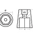 00401EMG - Tecnoseal Magnesium Radice Hexagon Propeller Nut Anode 30mm