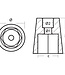 00403EMG - Tecnoseal Magnesium Radice Hexagon Propeller Nut Anode 40mm