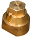 00411E - Tecnoseal Zinc 30mm Beneteau/Radice Brass Hexagonal Prop Nut Anode with Brass Plug