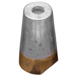 Tecnoseal 00411E - Tecnoseal Zinc 30mm Beneteau/Radice Brass Hexagonal Prop Nut Anode with Brass Plug