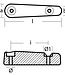 02511 - Tecnoseal Zinc Small Arneson Bar Anode 1009036 0.54kg