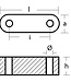 02521 - Tecnoseal Zinc Hamilton Short Bar Anode 103359