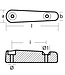 02510AL - Tecnoseal Aluminium Large Arneson Bar Anode 1009358 0.6kg