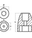 00836 - Tecnoseal Zinc Mercury Bravo III Propeller Nut Anode 86518-2C