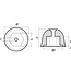 02481AL - Tecnoseal Aluminium BCS Conical Propeller Nut Thruster Anode