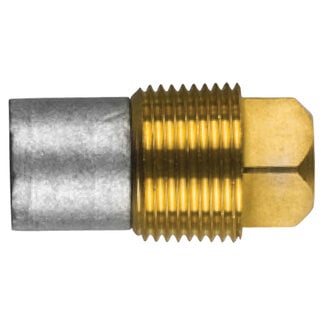 Tecnoseal 02024T - Tecnoseal Caterpillar Zinc Pencil Anode with Brass Plug