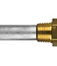 02028T - Tecnoseal Zinc Caterpillar Pencil Anode With Brass Plug