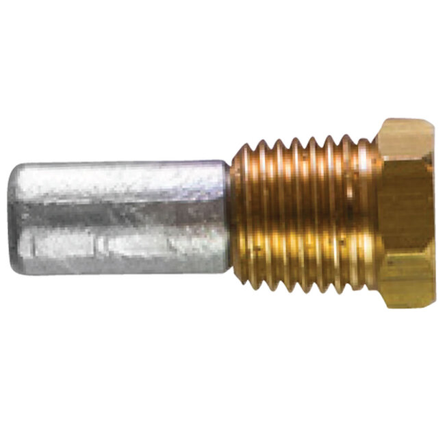 TEC-E0B - Tecnoseal Zinc Universal Pencil Anode With Brass Plug