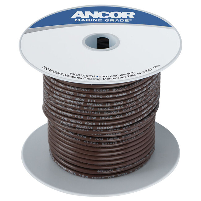 Ancor Marine Grade Cable Brown 1mm (16 AWG)