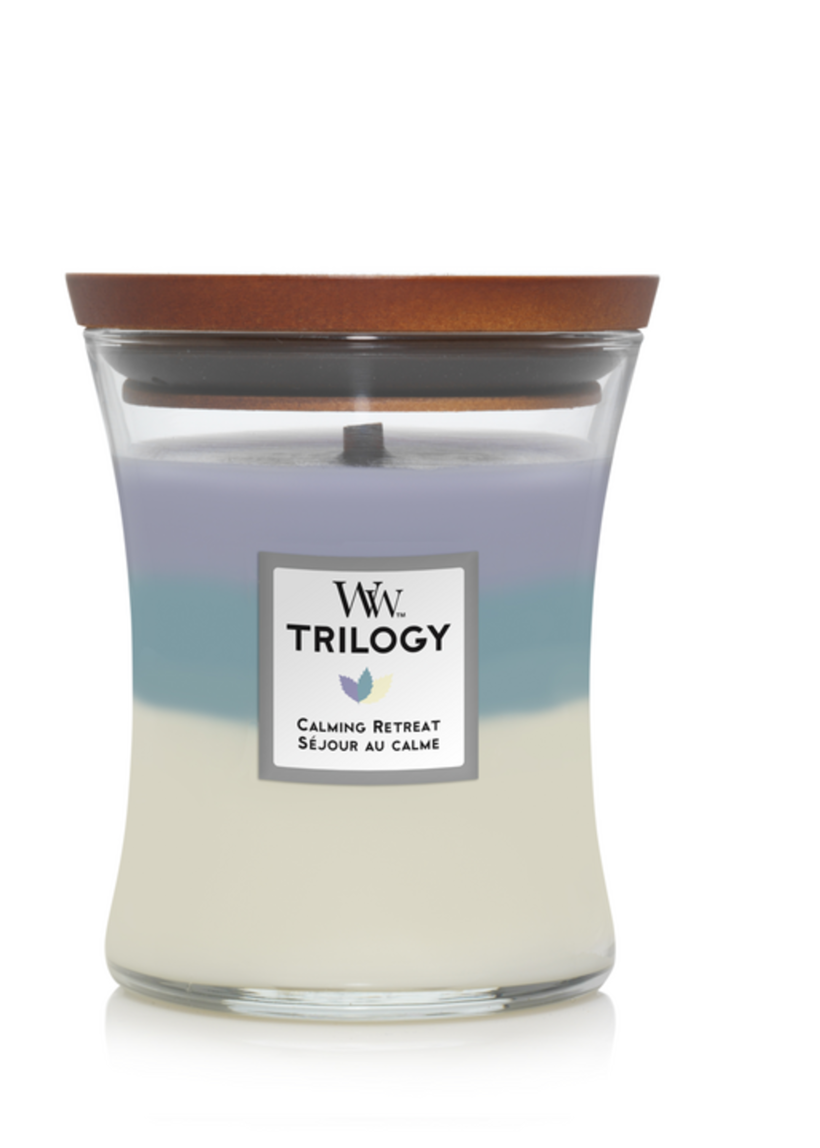 Woodwick Trilogy calming retreat candle