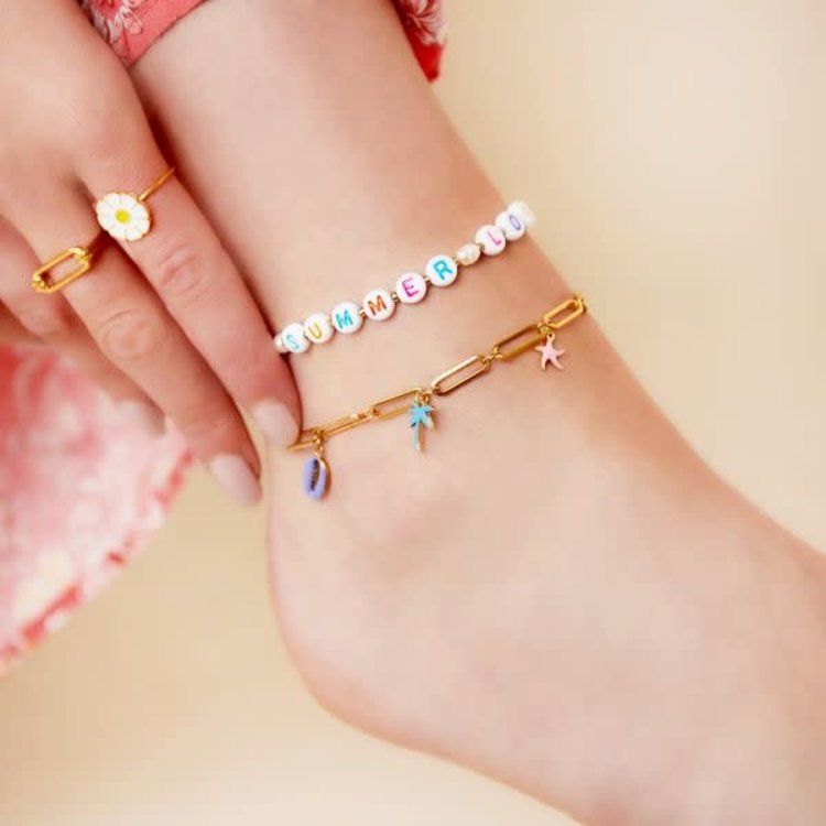 J.Y.M. Stainless steel chain ankle band