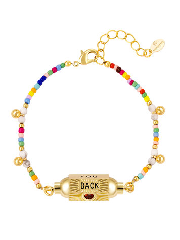 J.Y.M. Gold plated bracelet Love you back