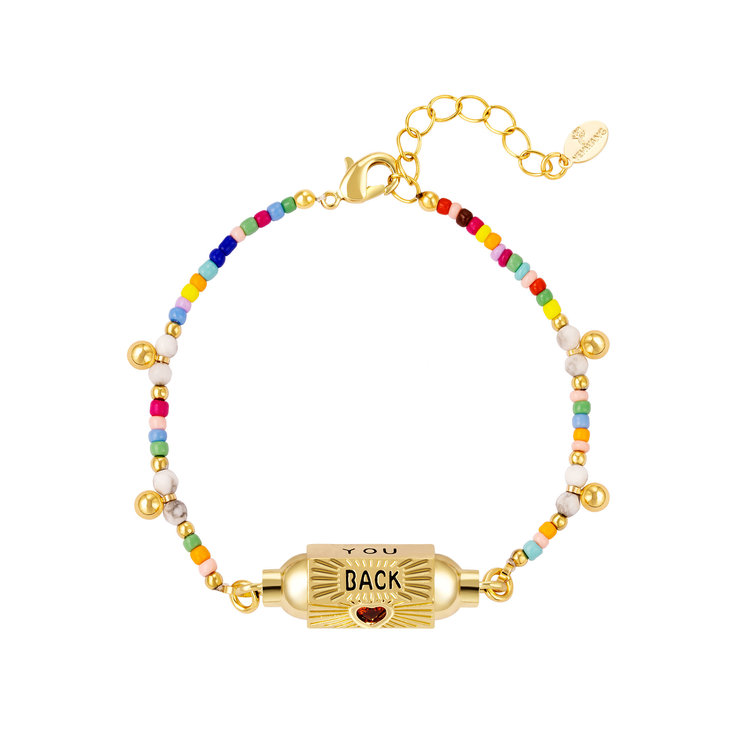 J.Y.M. Gold plated bracelet Love you back