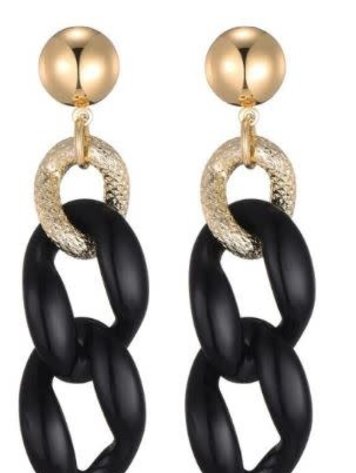 Sweet 7 Chain Earring Fey Black