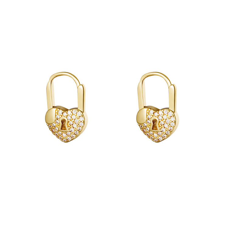 J.Y.M. Earrings Forbidden Love Gold