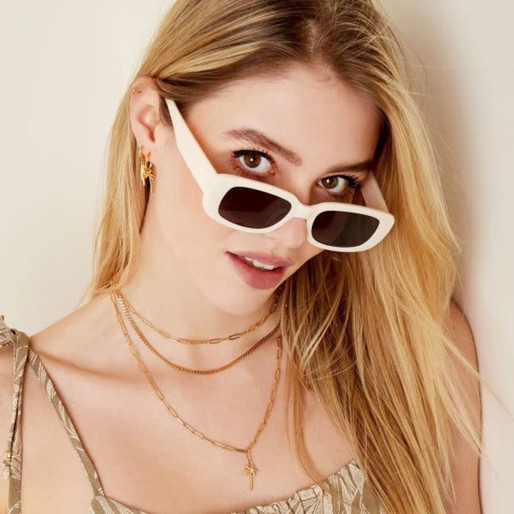 J.Y.M. Necklace Beachy palm Silver