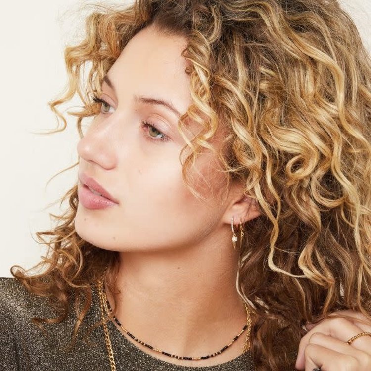 J.Y.M. Earrings Diamond Cone Gold