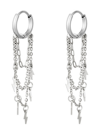 J.Y.M. Earrings with Chain and Charms  Tunder