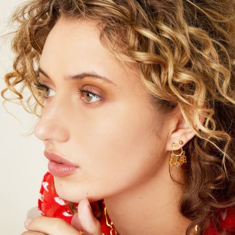 J.Y.M. Earrings Dangling Love Silver