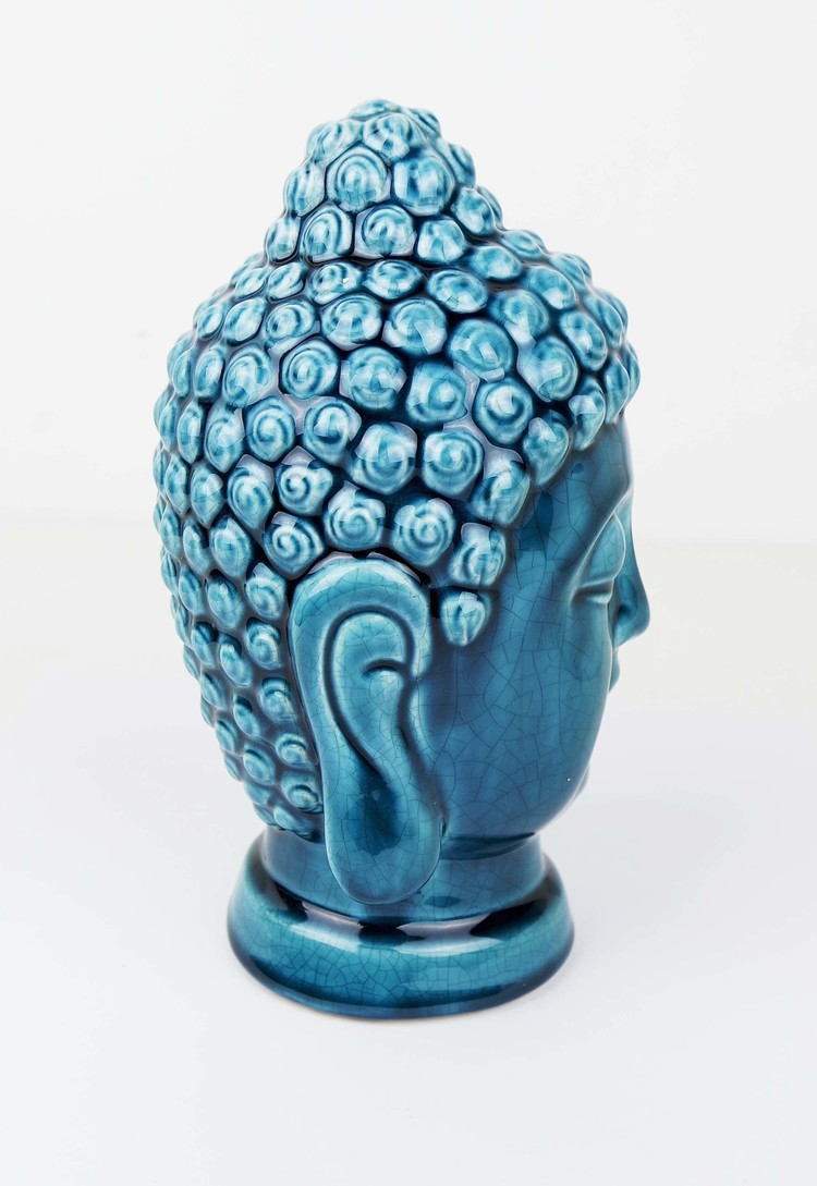 J.Y.M. Boeddha head  Aqua
