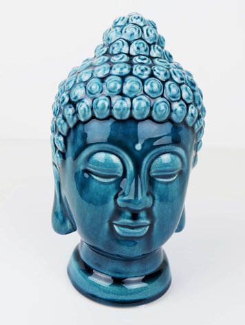 J.Y.M. Boeddha hoofd  Aqua
