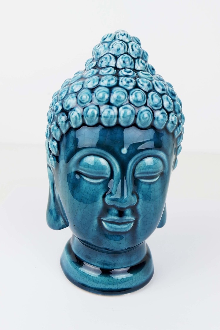 J.Y.M. Boeddha head  Aqua