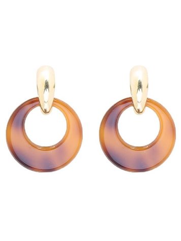 J.Y.M. Oorbellen Urban rond bruin