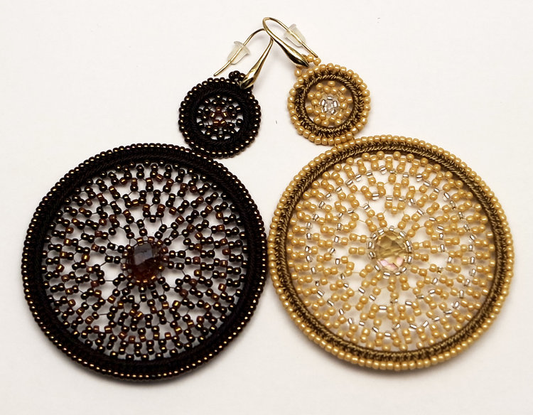 J.Y.M. Earrings Christal Statement Bruin