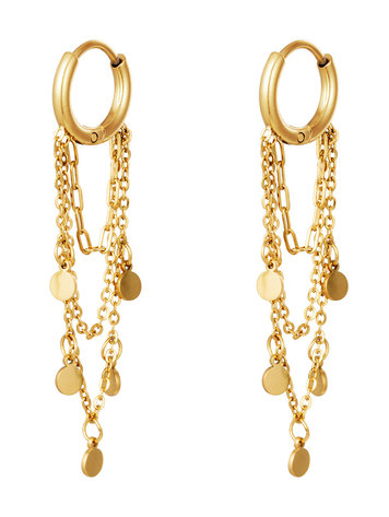 J.Y.M. Earrings with Chain and Charms  Garlands