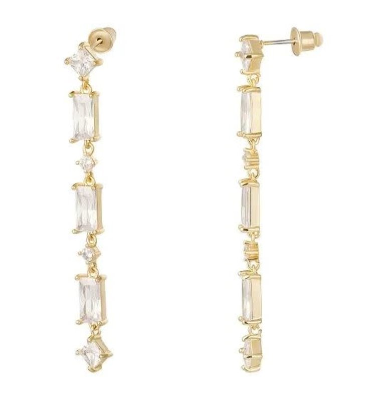 J.Y.M. Earrings sparkle stones -gold