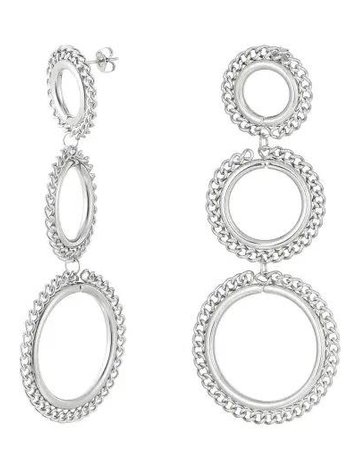 J.Y.M. Earrings 3 large circles - silver