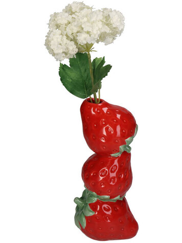 Vaas Aardbei Rood 9x8x18cm