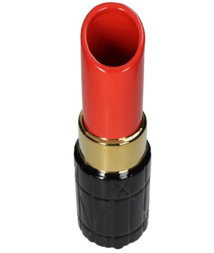 Vaas Lipstick Rood 10x10x35cm