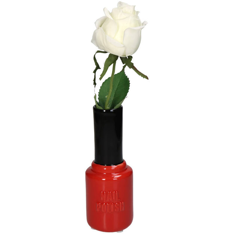 Vaas Nagellak Rood 7x7x19cm