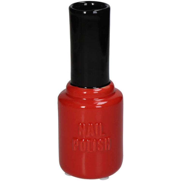 Vaas Nagellak Rood 7x7x19cm