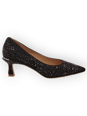 Alma en Pena Rhinestone Bow Shoe - black